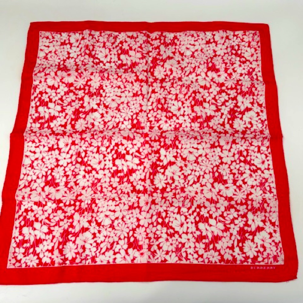 Burberry scarf pink floral 19x19” square